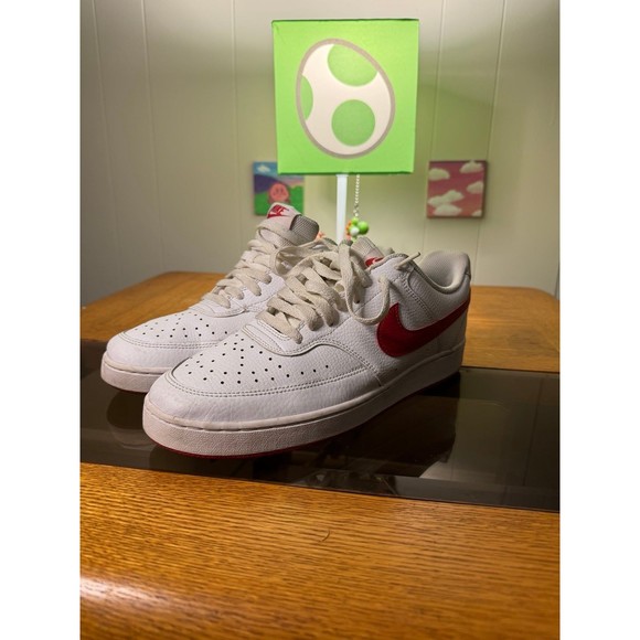 Nike Court Vision Low White University Red” Size 9.5M - Picture 2 of 6